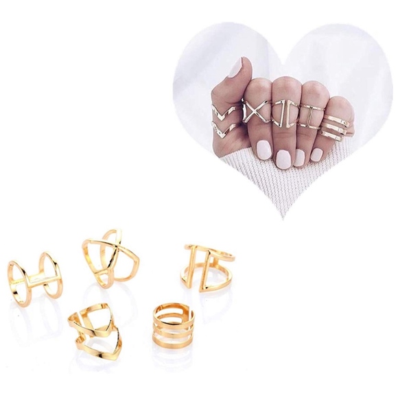 ‼️BOGO FREE Boho Inspired Stack Gold Simple Rings - Picture 4 of 4